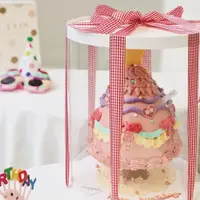 在飛比找ETMall東森購物網優惠-ins風加高雙層三層四層6寸8寸蛋糕全透明圓形氣球蛋糕盒 雙