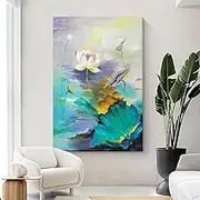 Hand Painted Oil Painting On Canvas - New Chinese Style Pond Carp Texture Painting Wall Art Home Decoration,Personality for Living Room Home Bedroom Office Porch Decor Painting,As Shown,120 X 200Cm