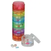 Ezy Dose 7 Day Rainbow Pill Organizer Stackable Weekly Medication Planner