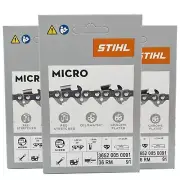 36RM 91 DL 3 pcs x STIHL 3/8″ 1.6 mm Chain for 28"/71 cm bar OEM 3652 005 0091