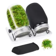 seed sprouting jar kit with 2 wide mouth mason jars bean sprouts growing kit mic