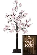 Uieke Cherry Blossom Tree, 6FT 96 Fairy Lights Artificial Lighted Tree for Home Inside Outdoor Spring Wedding Party Festival Decor, Warm White