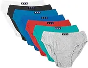 [SOCKSVILLE] Boys Briefs 7 Pack Assorted Plain White/Red/Black/Navy/Blue | Multipack, Soft Cotton Mix Blend | Comfortable, Breathable, Toddler Pants, Underwear | 2-3, 3-4, 5-6, 7-8 Year Olds