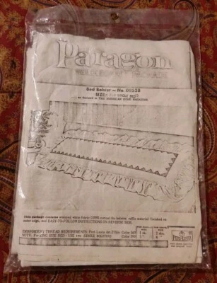 Vtg Paragon Needlecraft Single Bed Bolster Cross Stitch Kit 01153B NOS