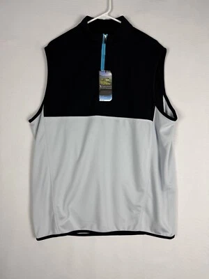 NWT Pebble Beach Vest Mens XL Color Block Performance Dry Luxe Golf 1/2 Zip