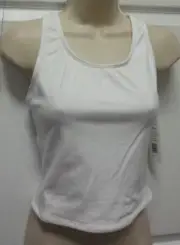 Body Wrappers 623 White Racer Back Ladies Pullover Top Frontlined