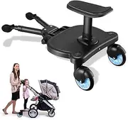 CozyGoo Buggy Board, Universal Running Board with Seat, Kiddy Board for 2-6 Years Old Children (Load 25 kg), Buggy Board for All Pushchairs (Blue)