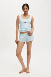 [Body] Body - Body Bed Short - Clear sky micro gingham M CLEAR SKY MICRO GINGHAM
