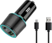 Car and Truck Fast Car Charger 21W w/ Micro USB Cable 3.3FT 1M
