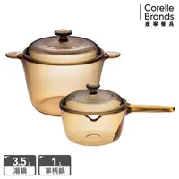 在飛比找momo購物網優惠-【CorelleBrands 康寧餐具】3.5L晶彩透明鍋+