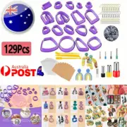 129pcs DIY Clay Earring Cutters Set for Polymer Cutters Set Clay Jewelry AU