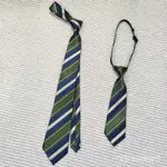 復古條紋藏青綠色 8CM 免打款 手打領帶男女 學生制服