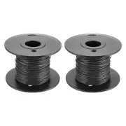 24AWG Gauge Stranded Hook-Up Wire PVC Tinned Copper Wire Spool 30m/100ft Black
