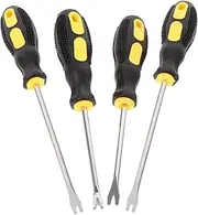 Multifunctional Upholstery Staple Remover 4 Piece Nail Puller Set 15-Degree Bend Steel Nail Remover Tool for Carpentry Flooring and Roofing Projects