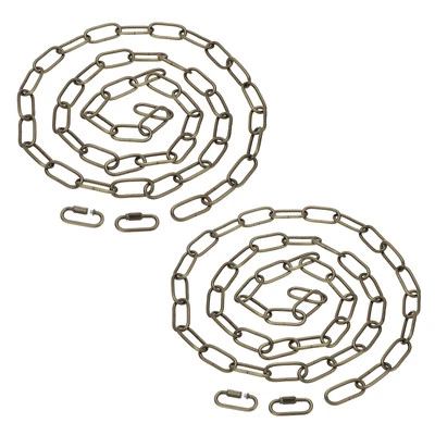 6ft Lighting Hanging Chain 2pcs Looping Chain with Quick Link Bronze