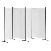 Artiss 4 Panel Room Divider Screen 345x180cm Fabric White