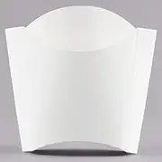 Disposable Snack Containers/French Fry Box Holders Cups, Set of 50 White Paper Snack Holders - Kid's Snack Containers