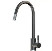Suprema XPLORER XPRESSFIT Polished/Satin/Black-Bling Stainless Steel Gooseneck Mini Pull Out With Designer Nozzle Kitchen Mixer
