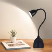 Gooseneck Desk Lamp 360° LED Flexible Reading Light Small Desk Lamps for Black