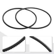 Black Polyurethane Lathe Belt Set 2 PCS Model 5M375/5M387 for Metal Mini Lathe