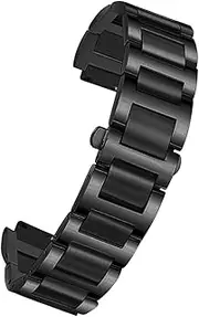 [KKFAUS] Stainless Steel Lug End Watchband for Cartier Ballon Bleu Series 20 * 12mm 18 * 11mm 14 * 8mm W6920046 Straps Women Men Bracelet (Color : 22mm, Size : 20-12mm)