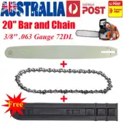 20" Bar and Chain 3/8'' .063" 72DL For Stihl Chainsaw 029 038 039 MS290 MS310