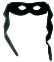 BLACK MASQUERADE HALF ZORRO BANDIT SUPERHERO NINJA LONE RANGER COSTUME EYE MASK