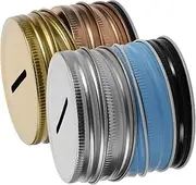 [OKUMEYR] 10pcs Coin Bank Jar Lid Slot Covers for Money Saving Jars Stylish and Coin Storage Moisture Design