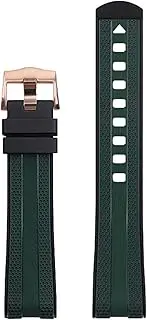 [FULNES] Rubber Silicone Watch Strap Fit for Omega Seamaster 300 AT150 Aqua Terra Ultra Light 8900 Steel Buckle 20mm Watchband Bracelets