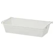 KOMPLEMENT mesh basket with pull-out rail, white, 75x35 cm