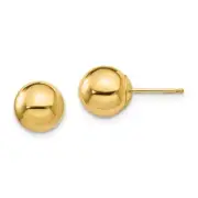 14k 14kt Yellow Gold Madi K Polished 8mm Ball Post Earrings