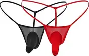 [Anzhee] Sexy Thong for Men Underwear Thong Elephant Pouch Briefs Men G-String Mankini Underwear