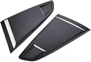 1/4 Quarter Car Rear Side Window Louver Side Vent Scoop Cover Trim Side Vent Scoop Cover Compatible for Ford Mustang 2015-2020 2Dr(Matte Black)