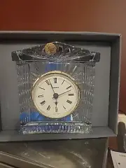 CRISTAL D' ARQUES GRECIAN Lead Crystal CLOCK New In BOX