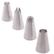 4Pcs Large Icing Piping NozzlePastry Tips Baking Tools Cakes Set Stainless SY`$4