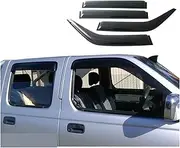 ABS Side Door Window Visor Wind Deflectors, Compatible with Nissan Navara Terrano D22 2003-2013