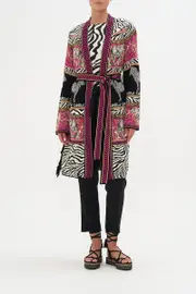 KNIT JACQUARD JACKET WITH FRINGING EARN YOUR STRIPES