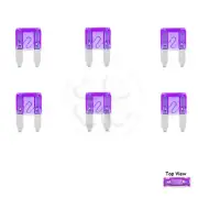 6x Mini Blade Fuse APM ATM 3A Amp Motorcycle Automotive Circuit Spade Set Kit