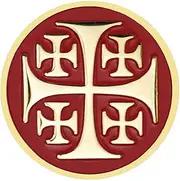 [Pinstant] Jerusalem Cross Red Gold Crusader Crusades Templar Knight Christian 1.1" Lapel Enamel Pin, 1.1 Inches Wide, Metal, metal