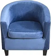 Tub Chair Covers 2 Piece Stretch Club Chair Covers Velvet Single Sofa slipcover Plush slipcovers for tub Chairs Tullsta Chair Navy