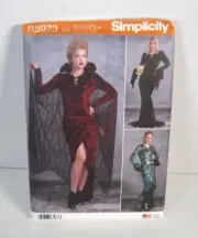Simplicity 8973 Dresses, Leggings Costume Pattern Vampire, Witch Misses 14-22 UC