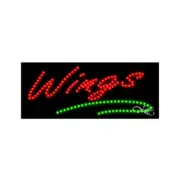 NEW "WINGS" UNDERLINE 27x11 SOLID & ANIMATED LED SIGN wCUSTOM OPTIONS 20654