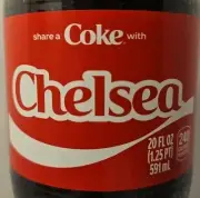 Share A Coke With Chelsea 2025 Personalized Limited Edition Coca Cola Bottle