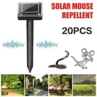 20PCS Garden Snake Repeller Multi Pulse Ultrasonic Solar Powered Pest Repellent