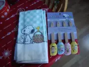 Peanuts Easter Mini Spatula Set- 4 and Peanuts 2 Pack Kitchen Towels Very Cute:)