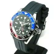 MARE UNLIMITED, GREENWICH SERIES, SWISS RONDA GMT RED & BLUE BEZEL,10ATM PEPSI
