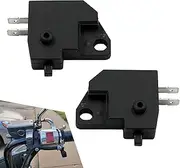 2 Pieces Car Brake Light Switch, Square Type Upper Pump Brake Right Disc Brake Switch, Car Brake Replaceable Parts Accessories, Universal for Most Cars (Black)