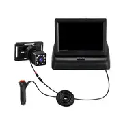 Car Camera with 4.3 Inch Folding Monitor Video Channels for Backup Camera