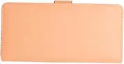 [VALICLUD] Pu Leather Wallet for Women Hollow Leaves Billfold Zipper Purse Pockets Pink Long Wallet for Daily Use