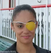 World's Best Eye Patch - ADULT GOLD,LASTS FOR YEARS , replaceable elastic